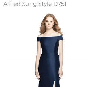 Alfred sung midnight blue gown